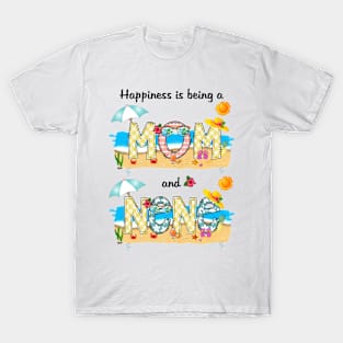 Happiness Is Being A Mom And Nene Summer Beach Happy Mother's T-Shirt